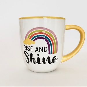 Yellow Rainbow Sunshine Mug - RISE AND SHINE ☀️